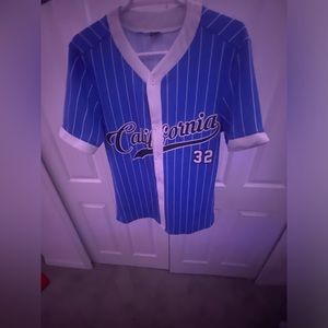 Blue with White stripes California jersey and Tan Chicago jersey